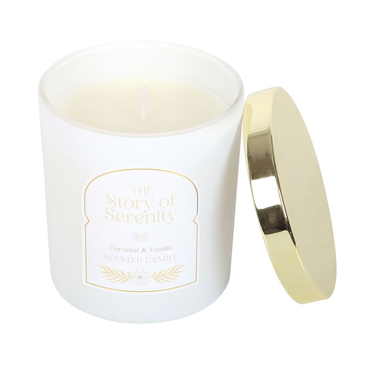 Bookish Candle – “The Story of Serenity” | Coconut & Vanilla, 27hr Burn