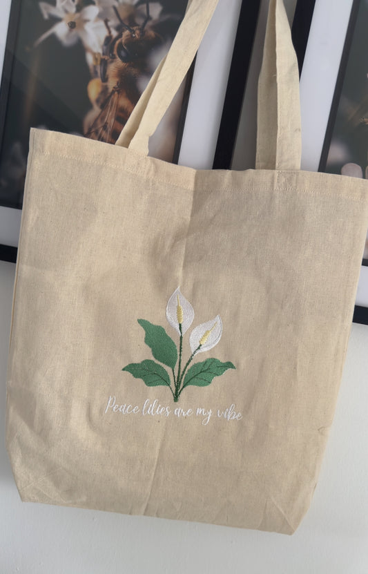 Peace lilies are my vibe Tote Bag