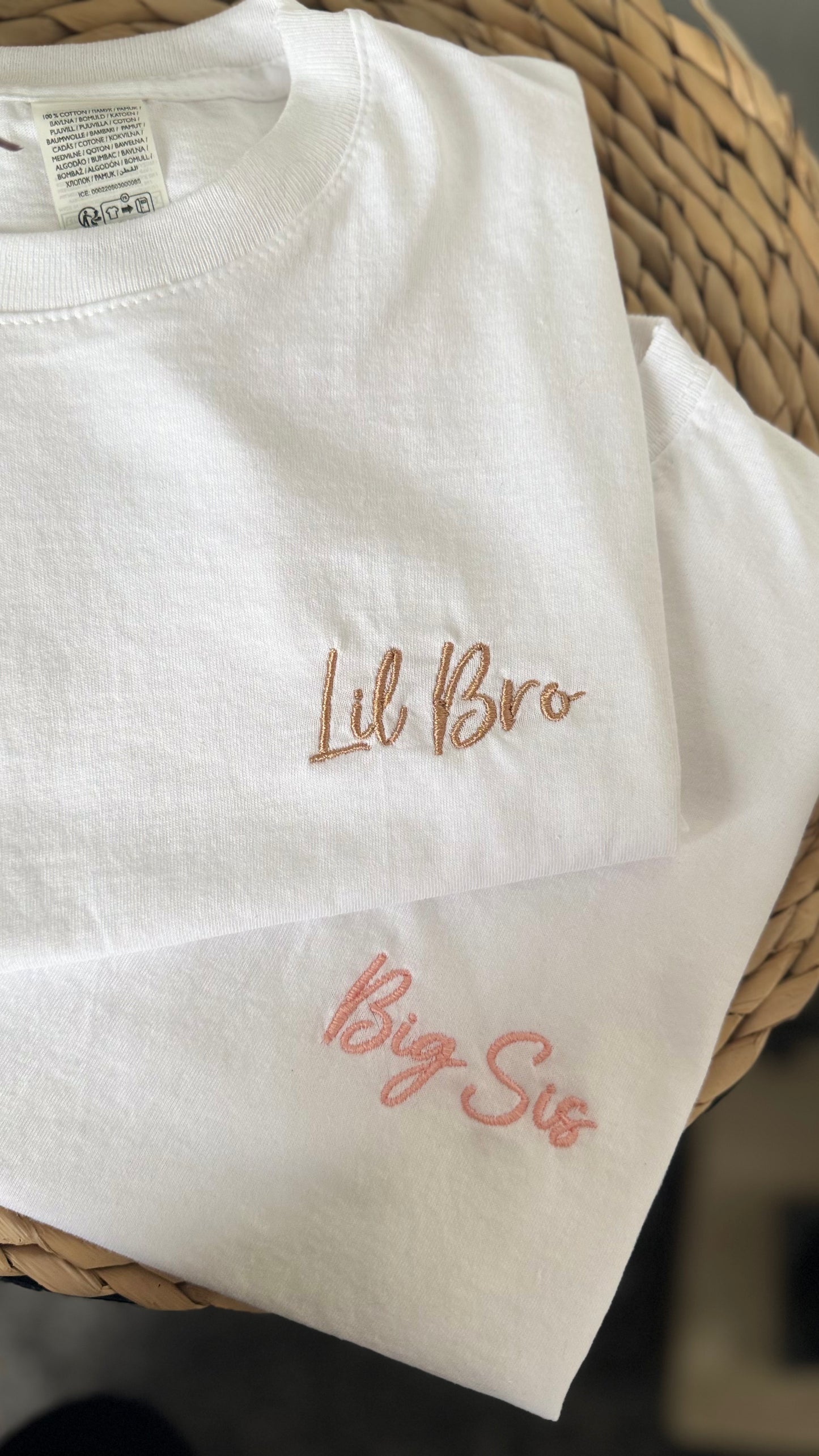 Kids Embroidered Tee β Matching Brother & Sister Outfits