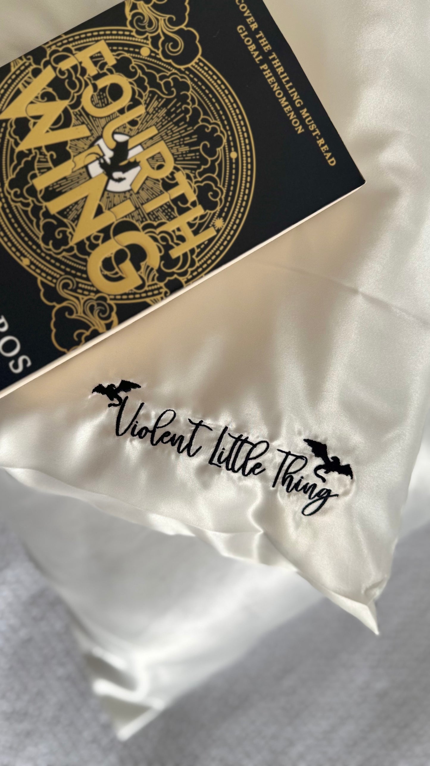 Embroidered Satin Pillowcases – Book Quote Collection