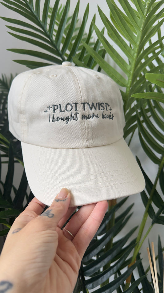 Plot Twist Embroidered Cap