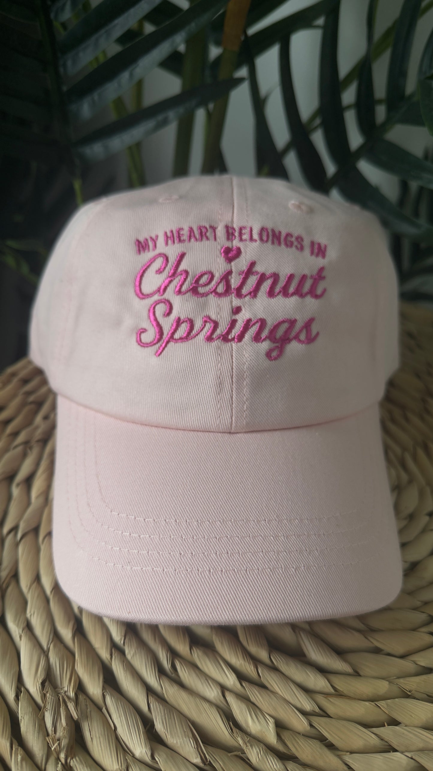 My Heart Belongs In Chestnut Springs Embroidered Cap