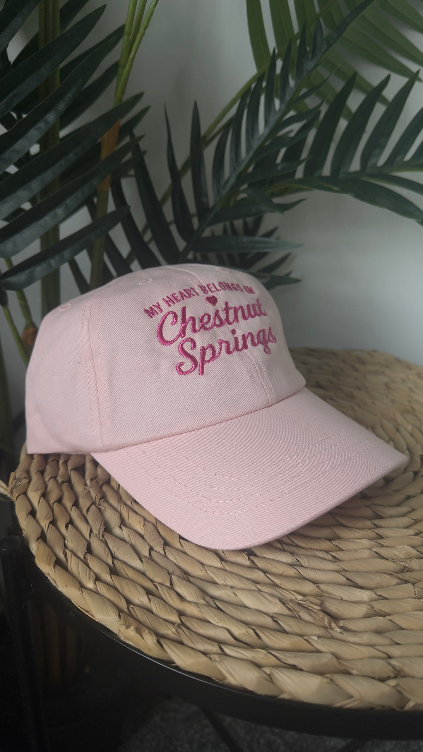 My Heart Belongs In Chestnut Springs Embroidered Cap