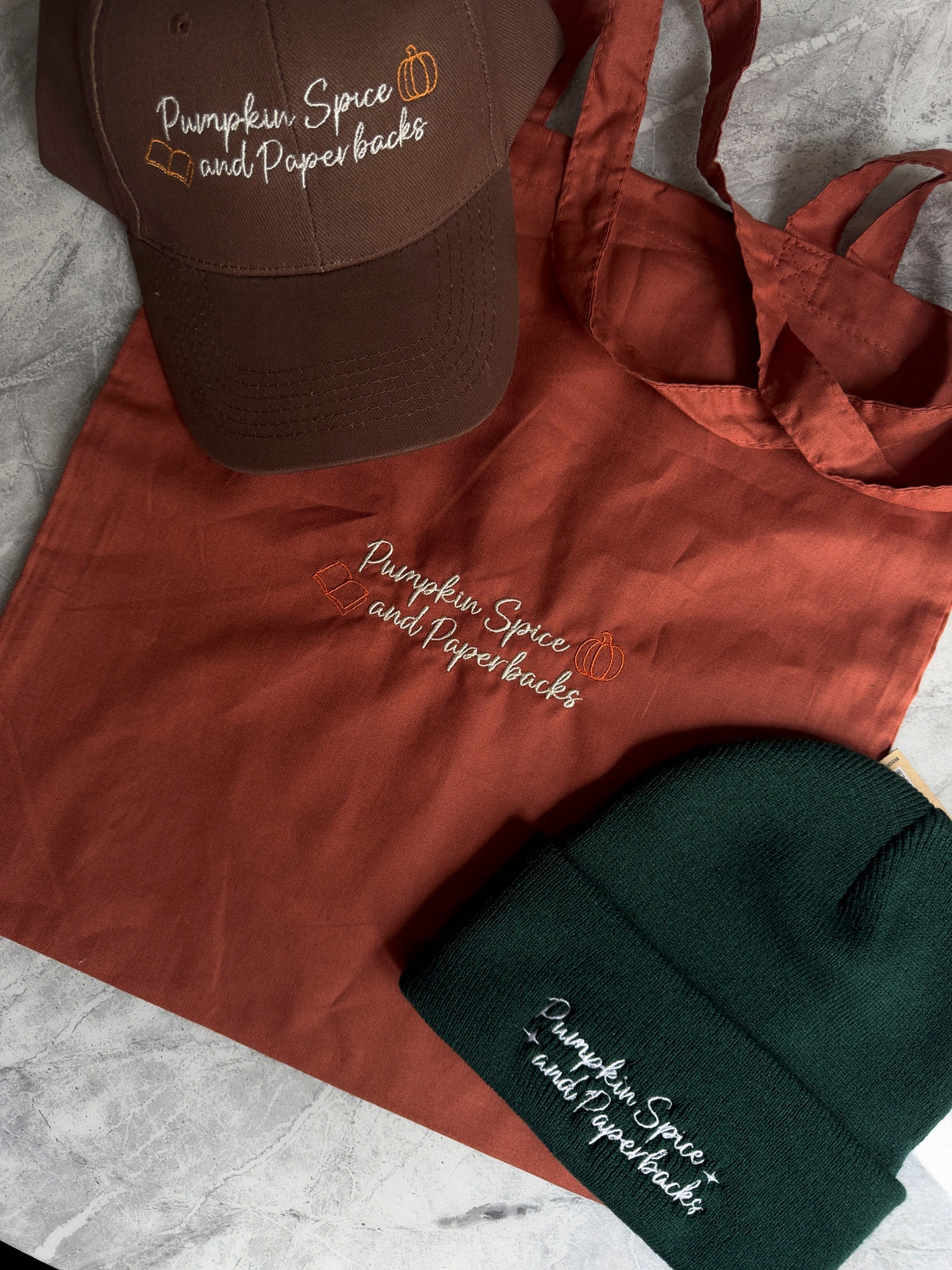 π Pumpkin Spice & Paperbacks Embroidered Cap π