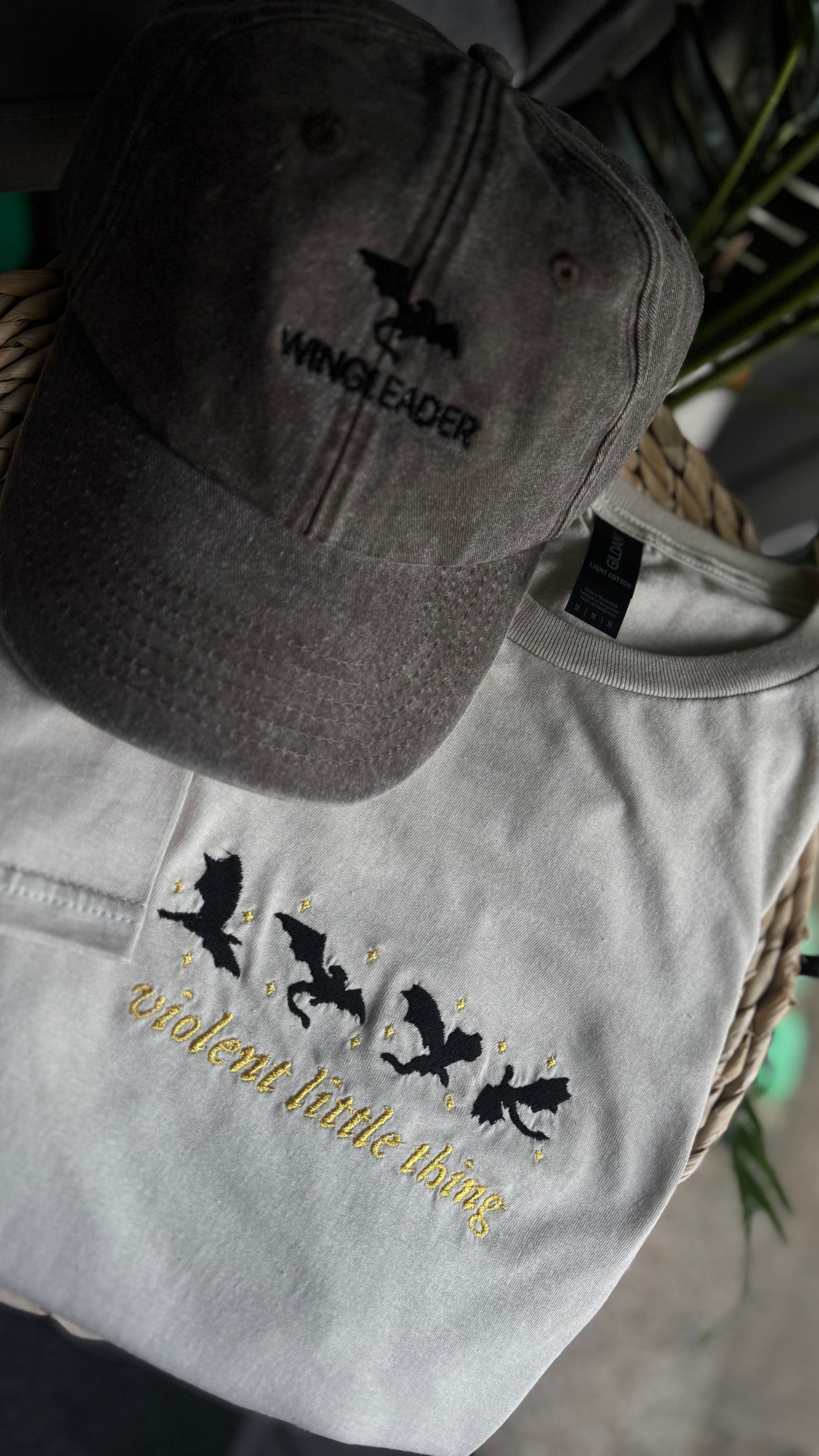 Violent Little Thing Embroidered Tee – Fourth Wing Inspired