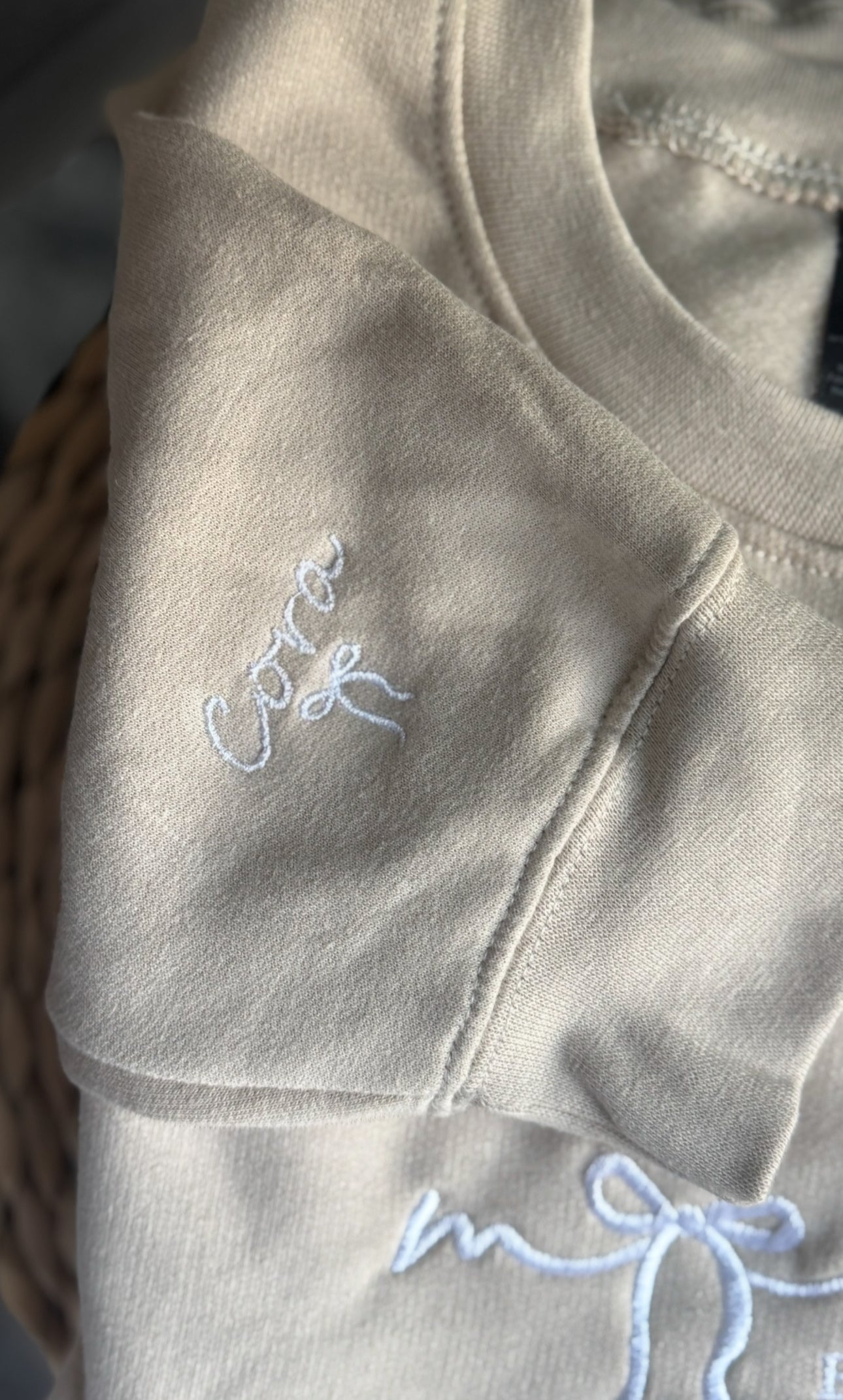 Personalised Mama Sweater or Hoodie – Embroidered with Baby Name on Sleeve