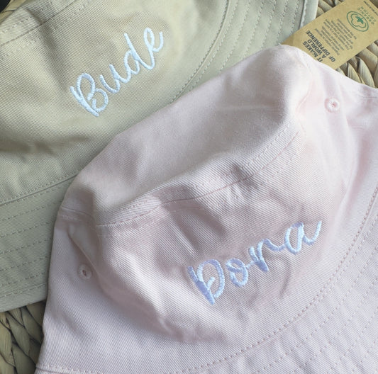 Personalised Kids Organic Cotton Bucket Hat