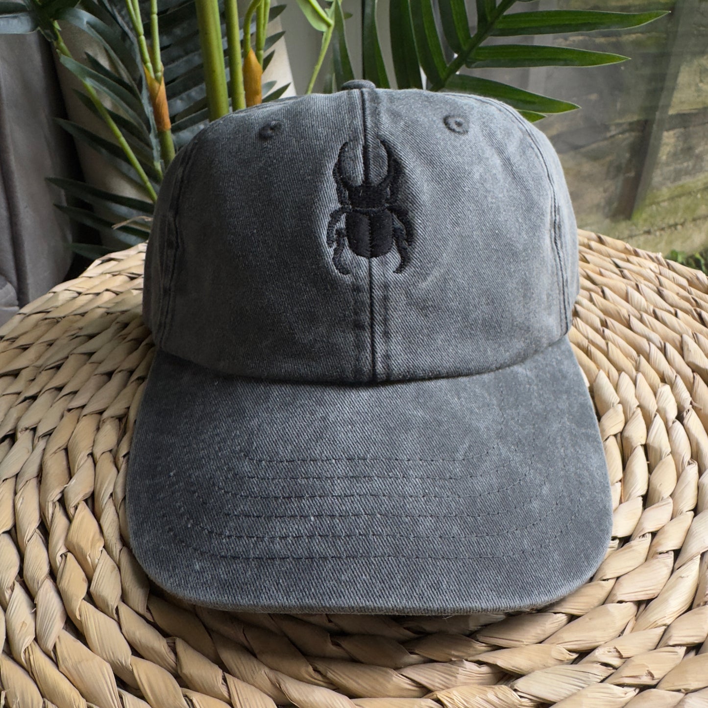 Stag Beetle Embroidered Cap