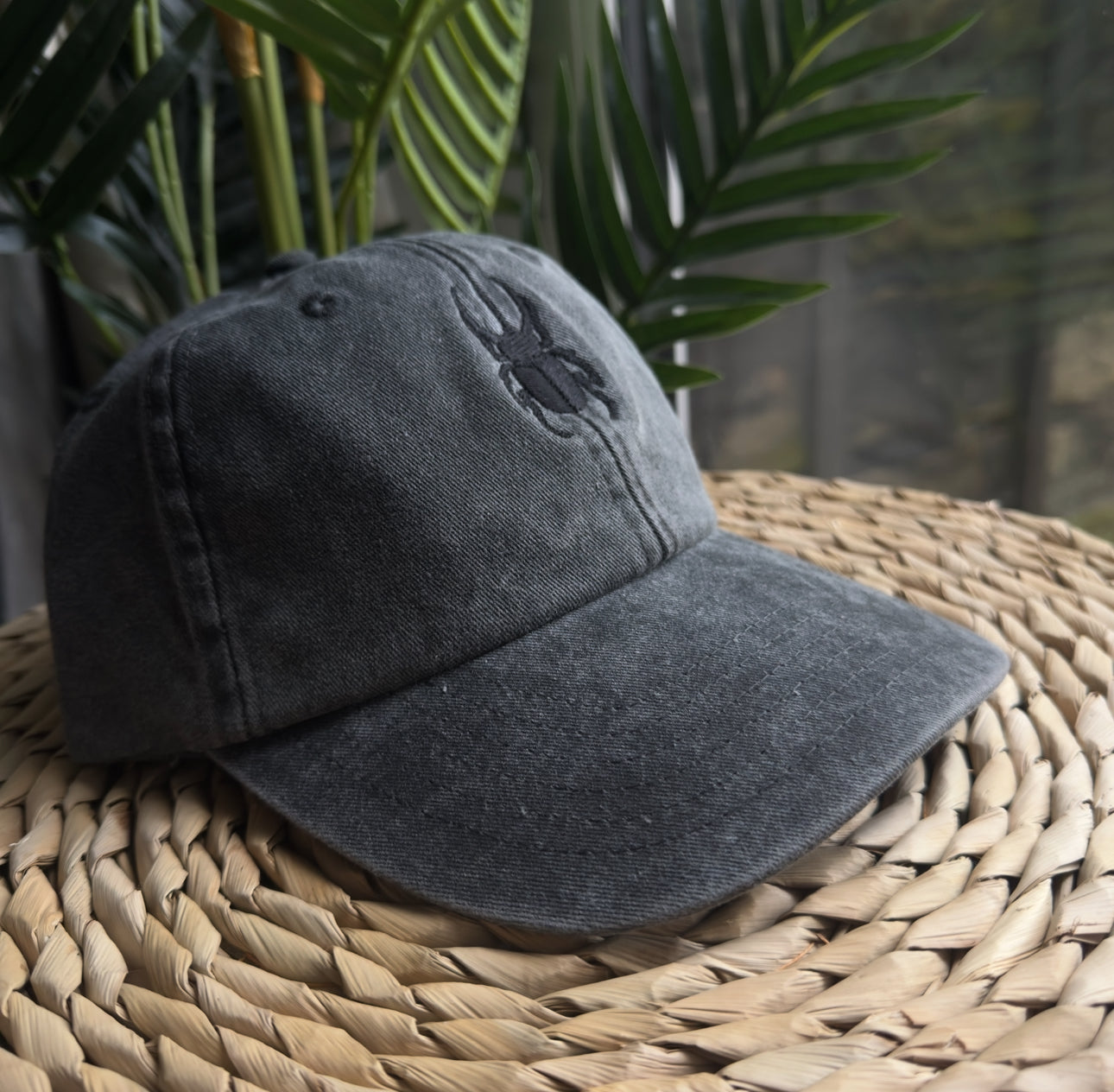 Stag Beetle Embroidered Cap