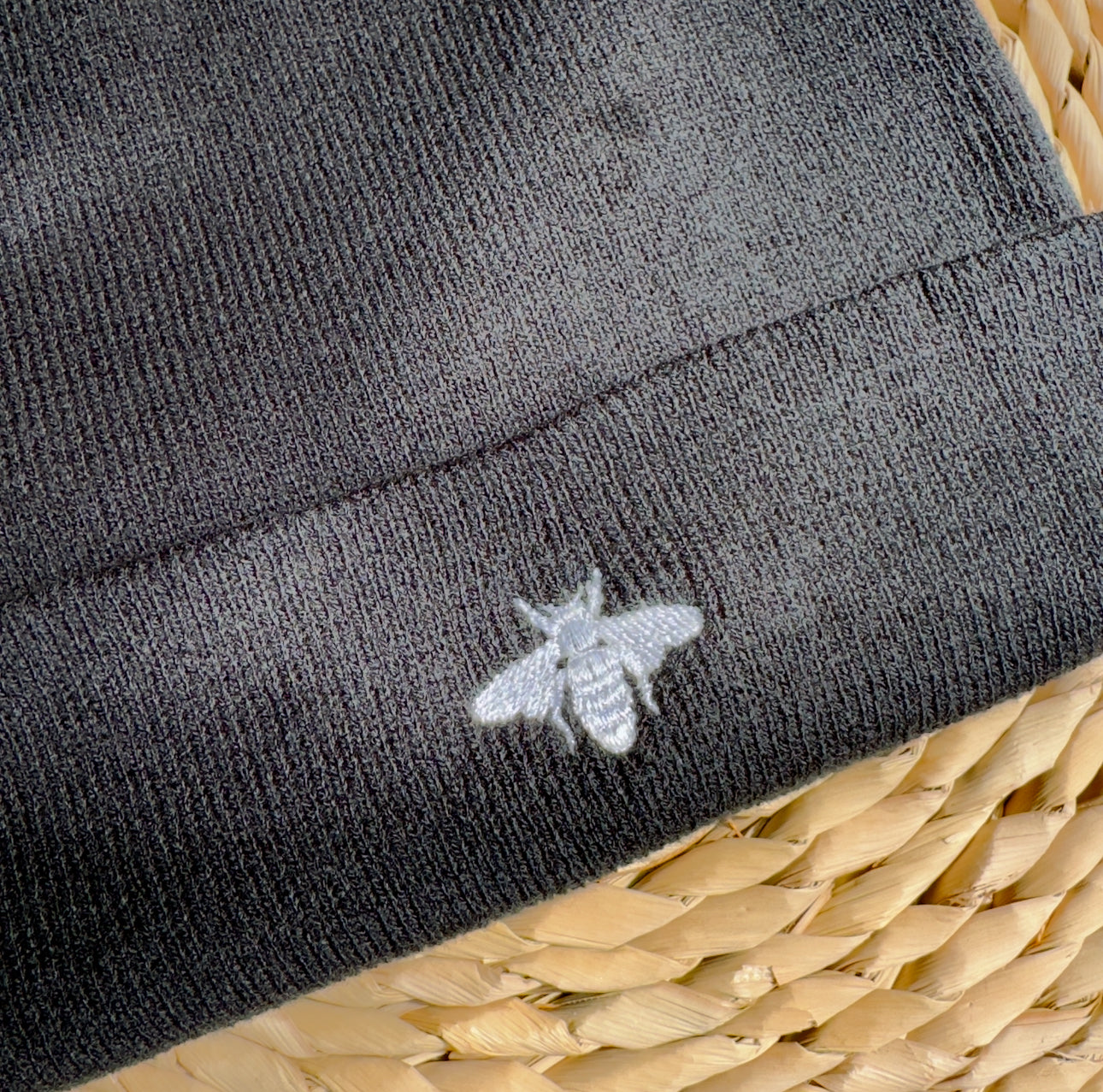 Bee Embroidered Beanie