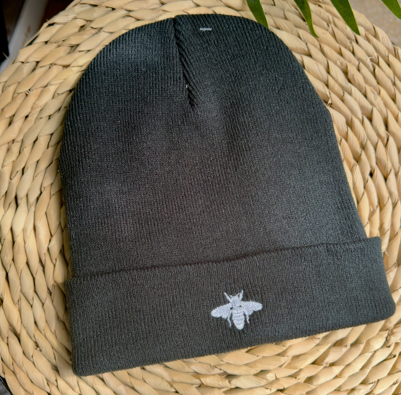 Bee Embroidered Beanie