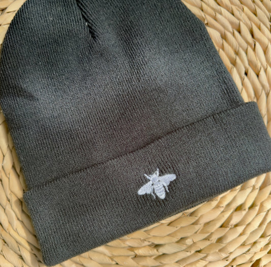 Bee Embroidered Beanie