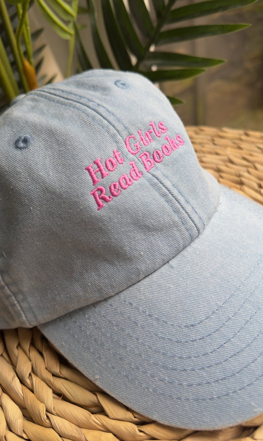 Hot Girls Read Books Embroidered Cap