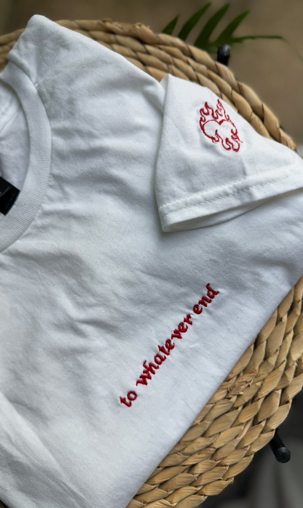 To whatever end Embroidered Tee