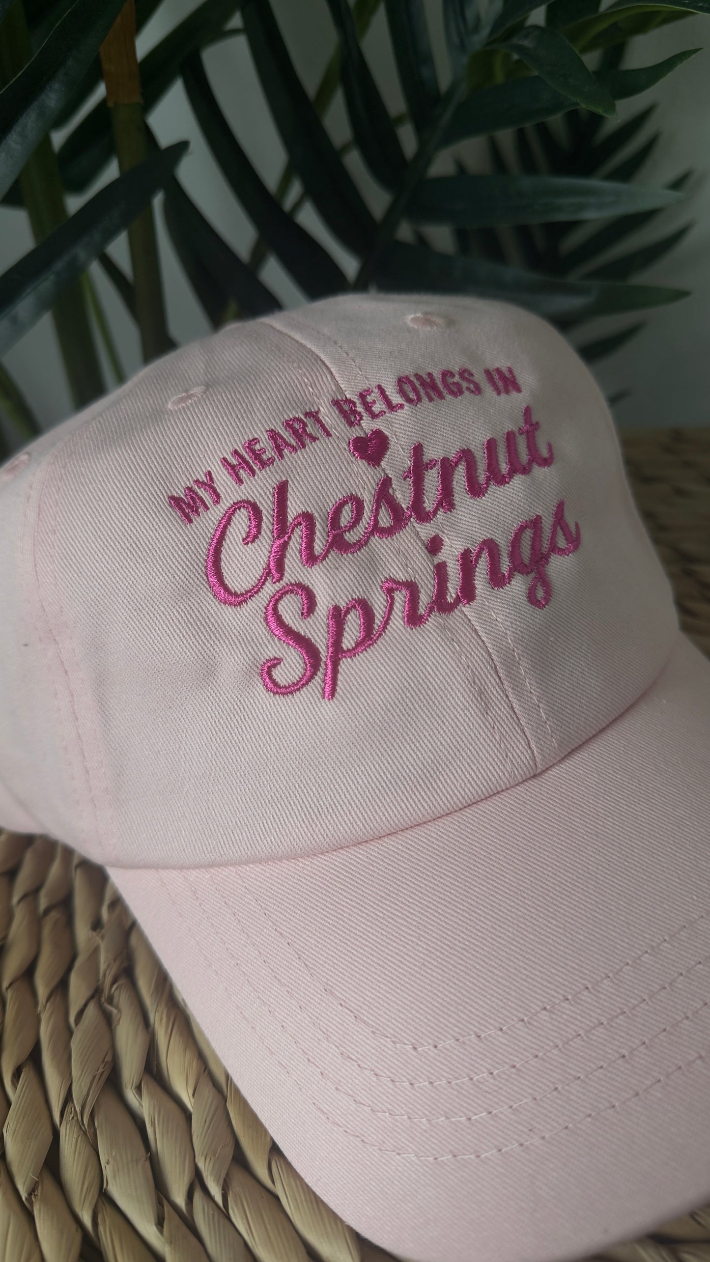 My Heart Belongs In Chestnut Springs Embroidered Cap