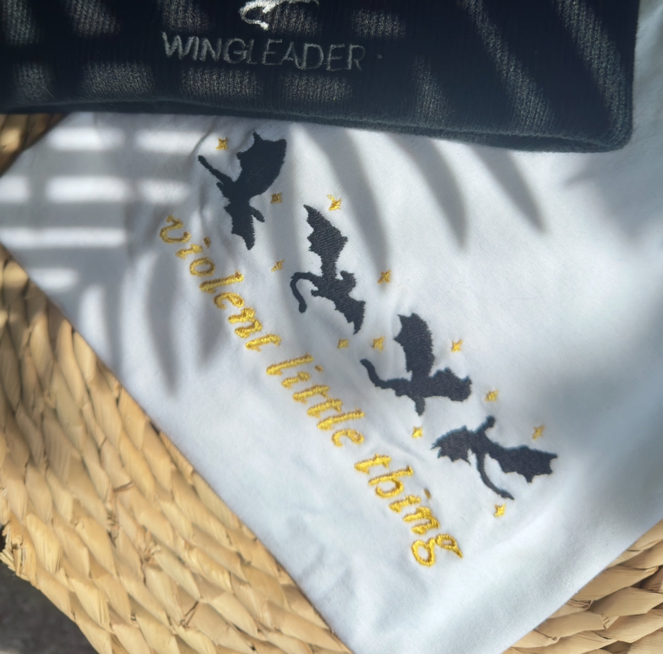 Violent Little Thing Embroidered Tee – Fourth Wing Inspired
