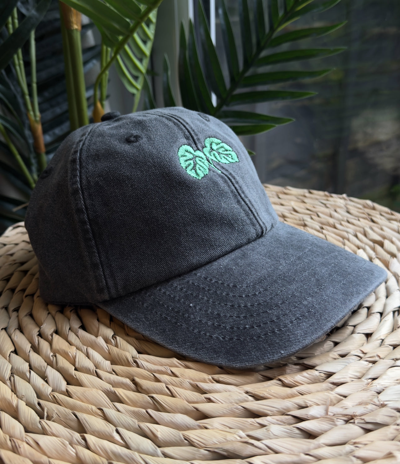 Monstera Embroidered Cap